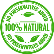 100% Natural No Preservatives Added logo